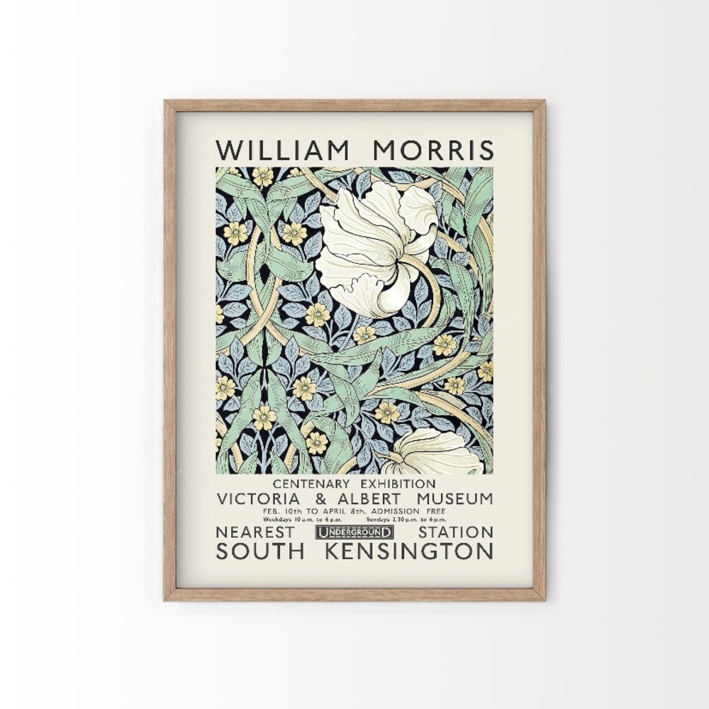 NWT - William Morris Print, Floral Wall Art, Pimpernel Floral Art Print